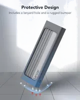 Boitier externe USB 3.2 Lexar E350 - S-ATA/NVMe M.2 Type 2280 (Argent) - 2